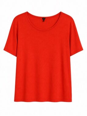 GAP Women's Short Sleeve Scoop Neck Tee - Red fluttery sleeves